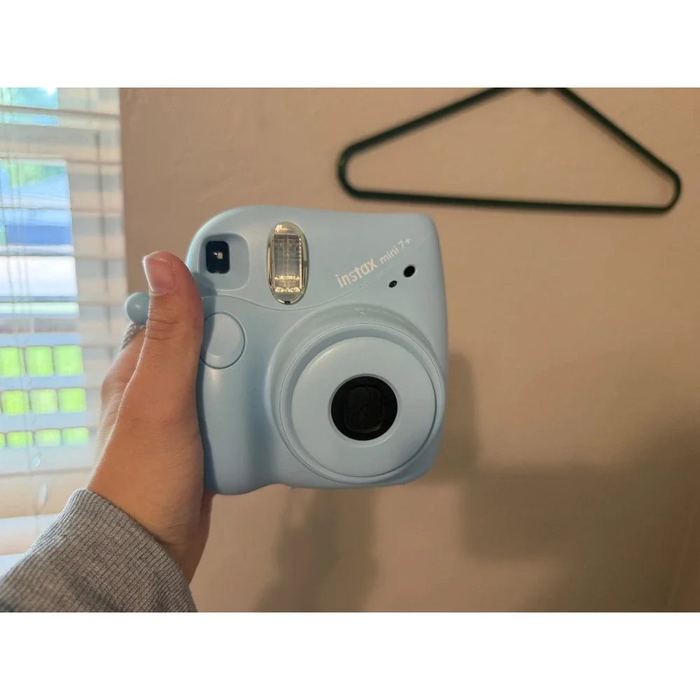 Fujifilm Instax Mini 7+ Instant Film Camera Bundle Light Blue Case Film Album